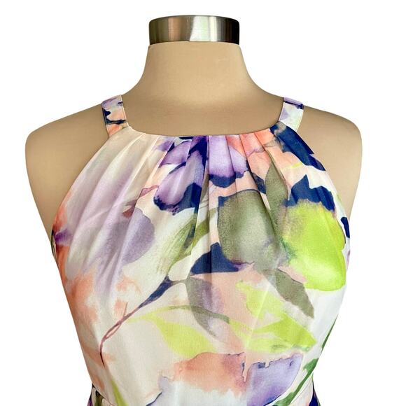 ModCloth Essence of Presence Chiffon Maxi Dress Floral Print Sleeveless MEDIUM - Picture 4 of 11